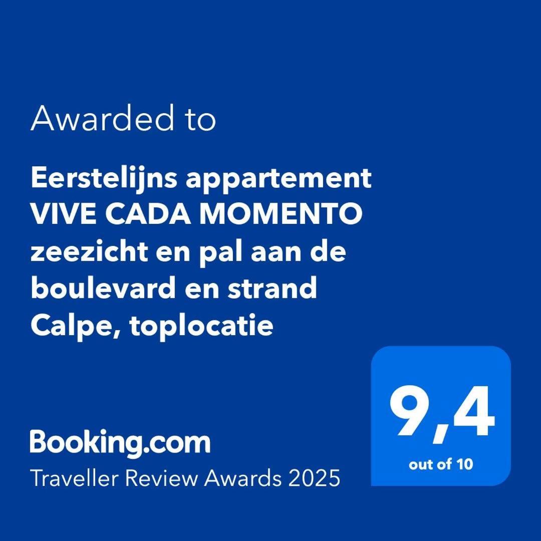 Eerstelijns Appartement Vive Cada Momento Zeezicht En Pal Aan De Boulevard En Strand Calpe, Toplocatie Exterior photo
